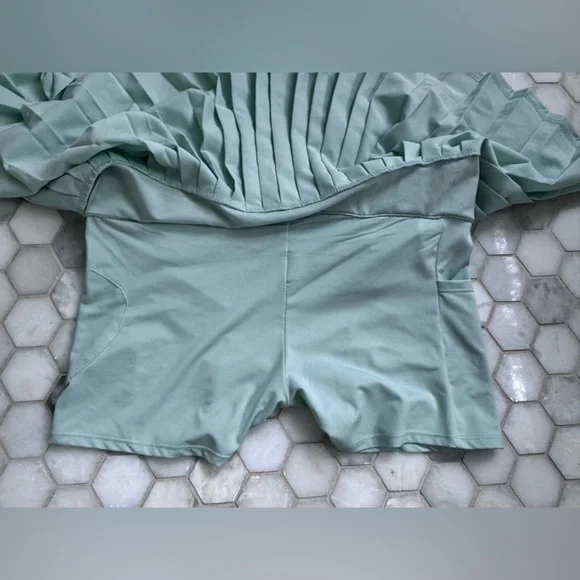 BCG High Rise Pleated Athletic Skort Mint Green Active Tennis Golf Skirt NWT - Picture 4 of 6